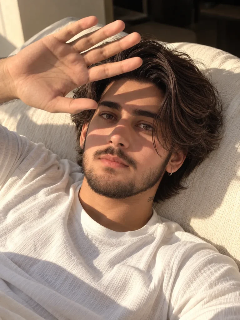 Golden Sunlight Portrait with Hand Shadows