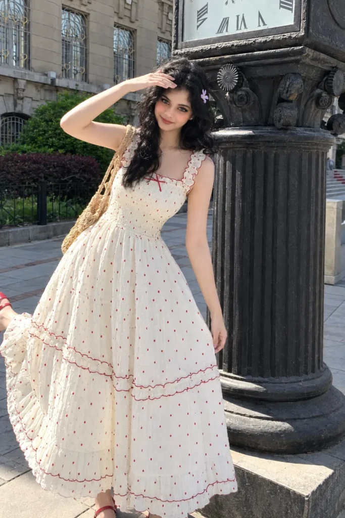 “Sunlit Vintage Elegance 🌸✨”