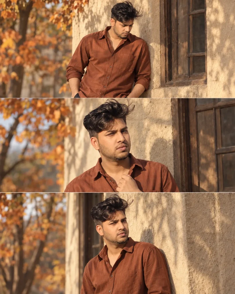 Autumn Light Three-Frame Portrait