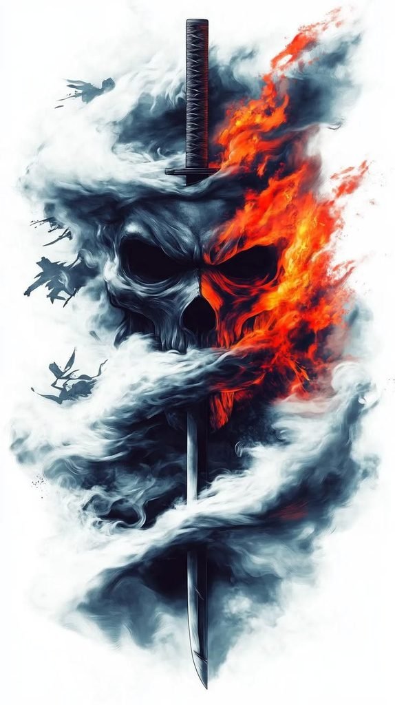 Skeleton Head & Sword