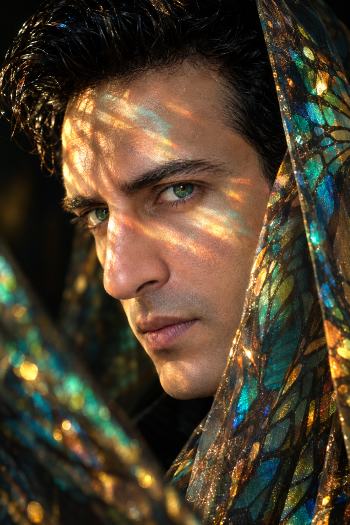 Emerald Prism: A Stained Glass Soul