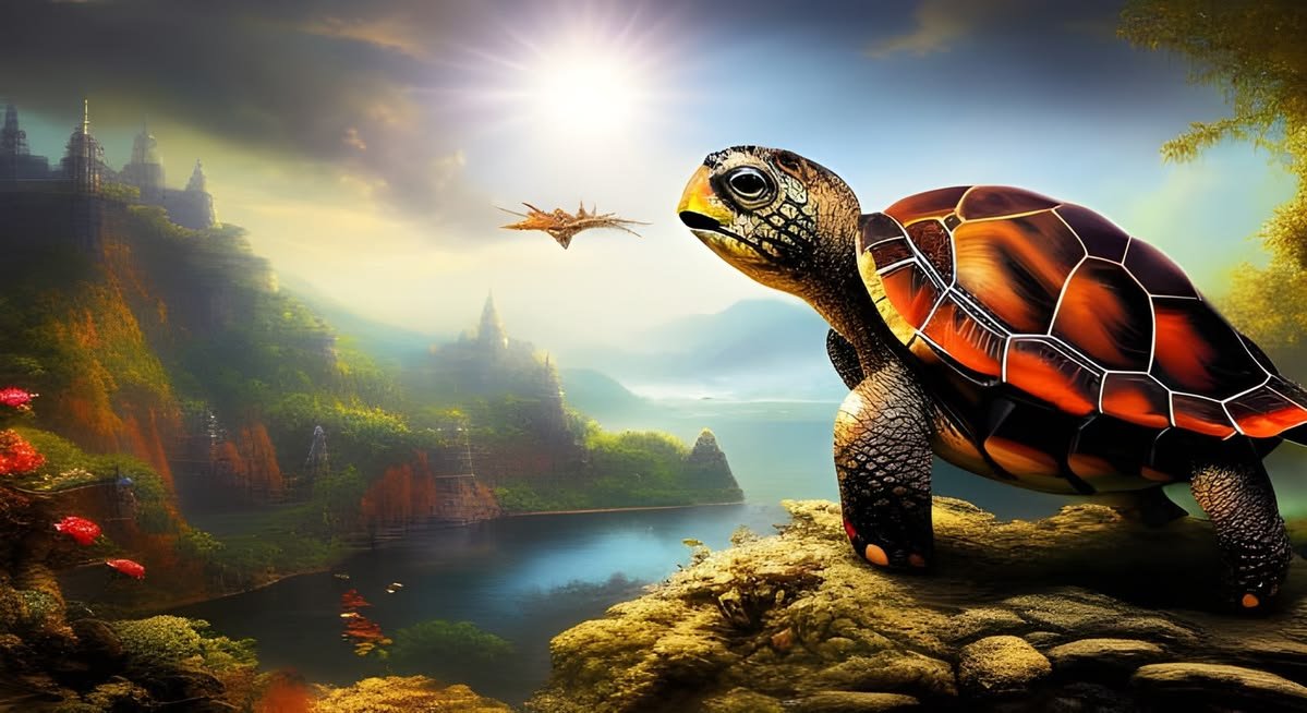 Turtle With A Striking Orange