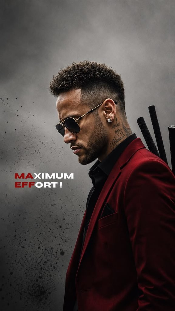 Neymar Jr Styled In a Red Blazer