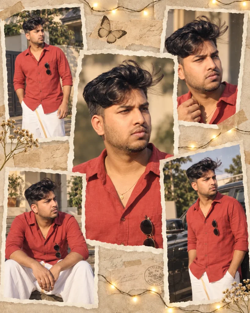 Vintage Red Shirt Memory Collage