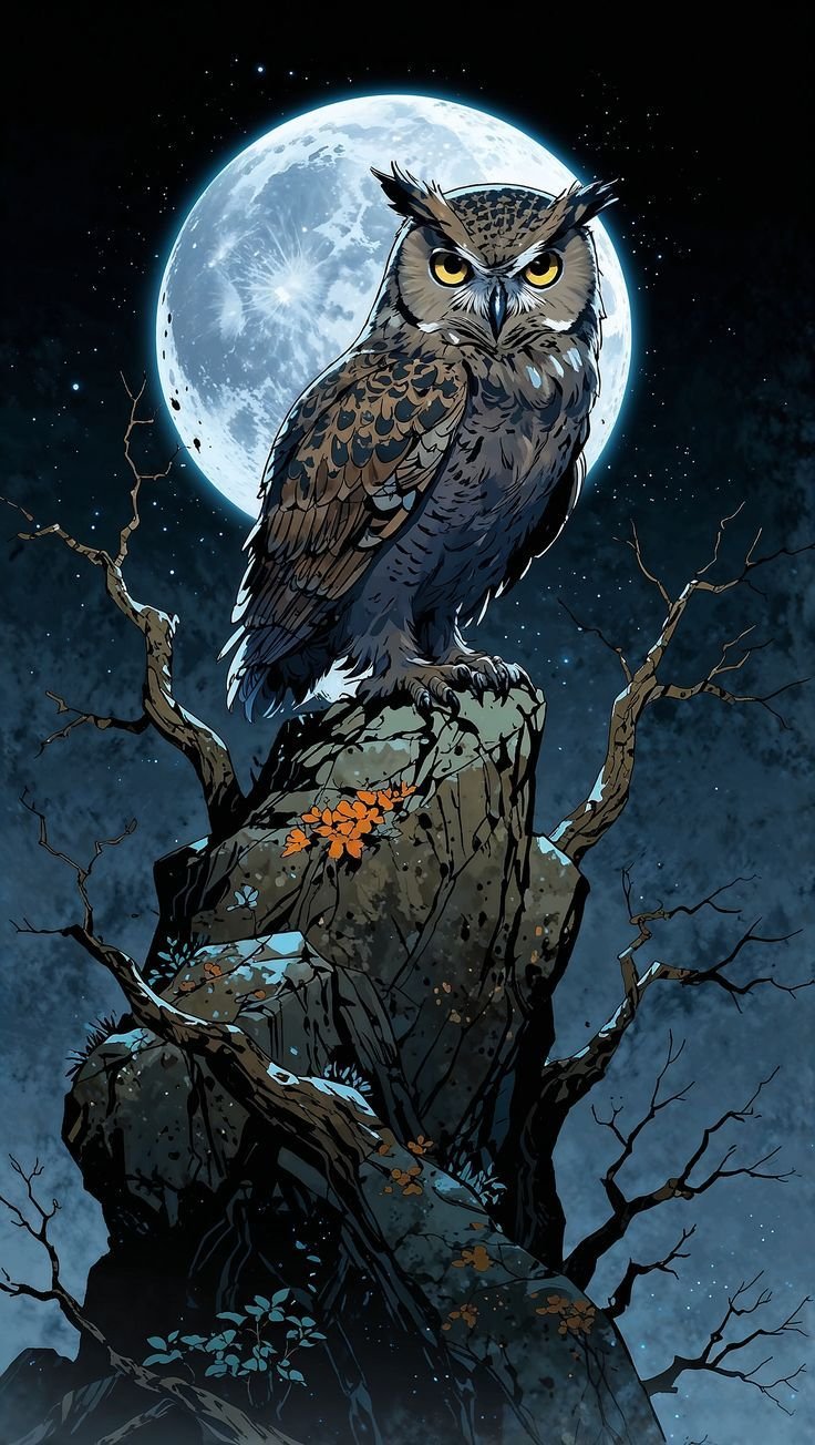 Moonlit Owl 🌙