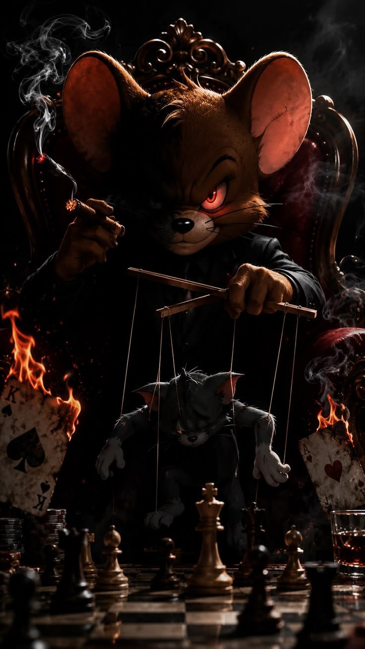 Jerry As A Mob-Boss Mastermind Controlling Tom Like A Marionette