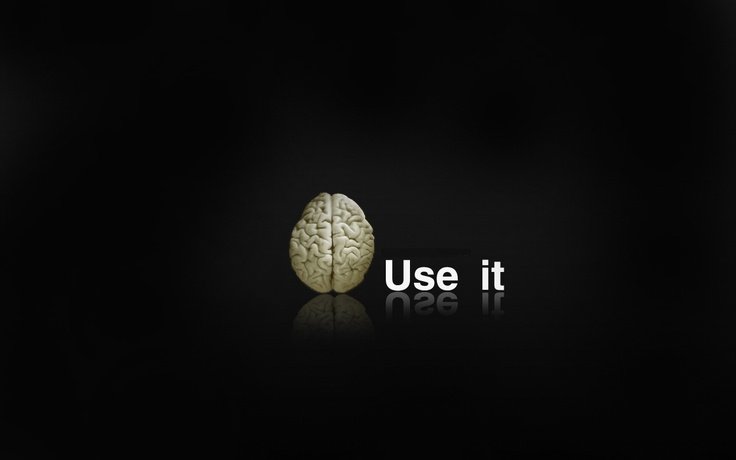 🧠 Use It or Lose It – Minimal Dark Brain Motivation Wallpaper