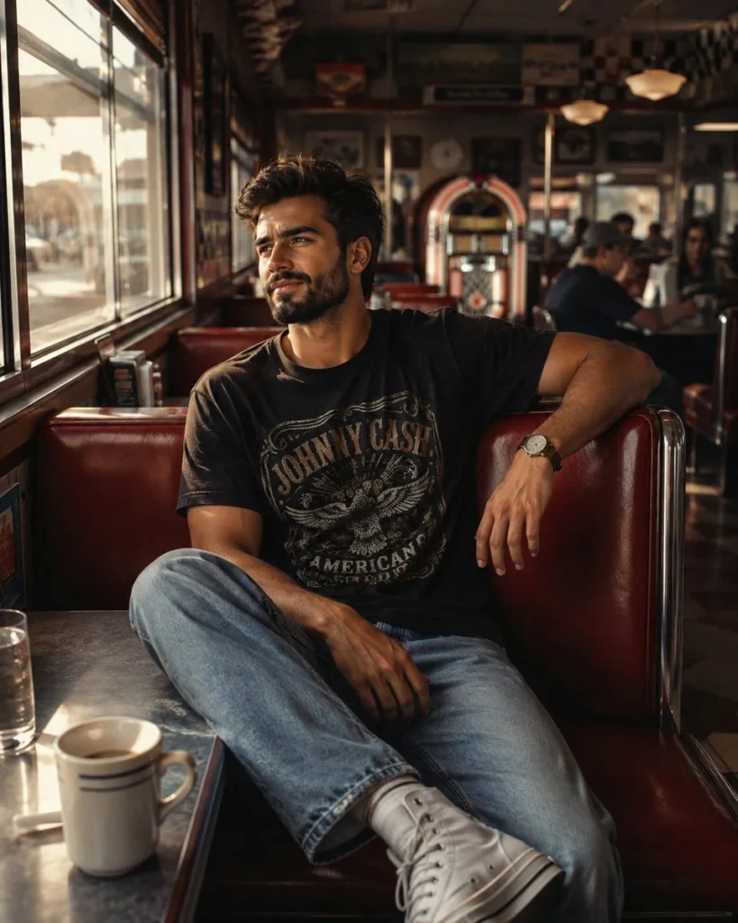 Cinematic Retro Diner Portrait
