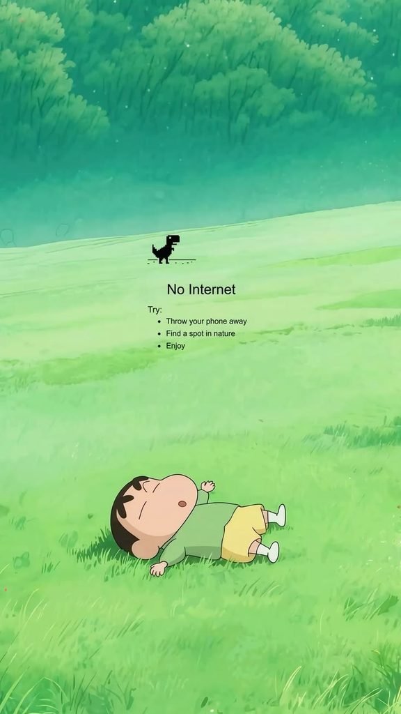 Shinchan No Internet Wallpaper – Funny Anime Offline Wallpaper