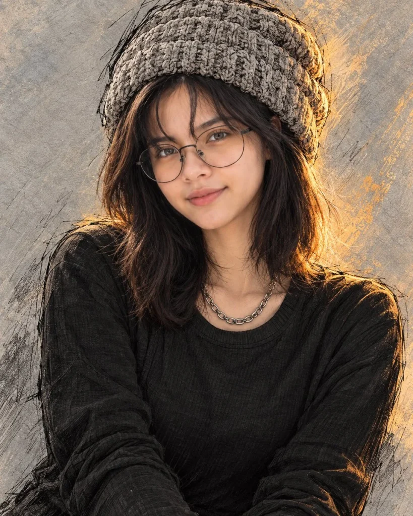 Dreamy Beanie Portrait