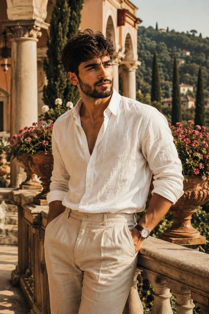 Handsome Man Italian Villa