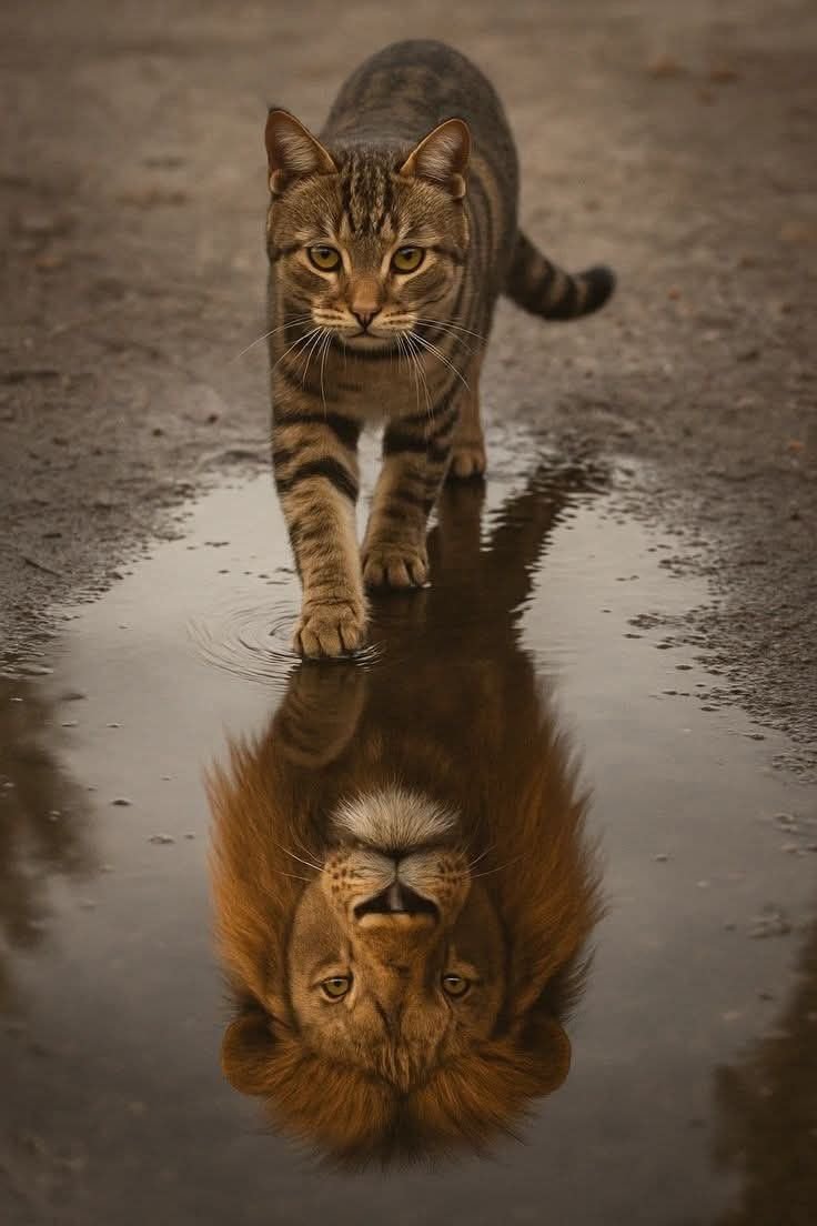 Lion Reflection