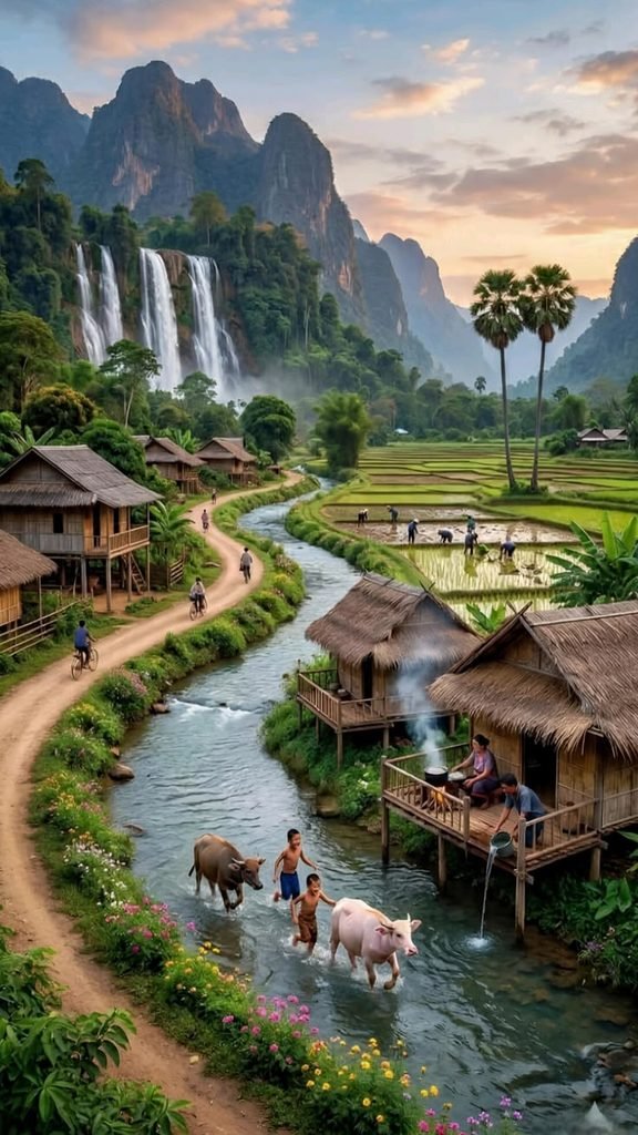 🌿 Peaceful Village Life