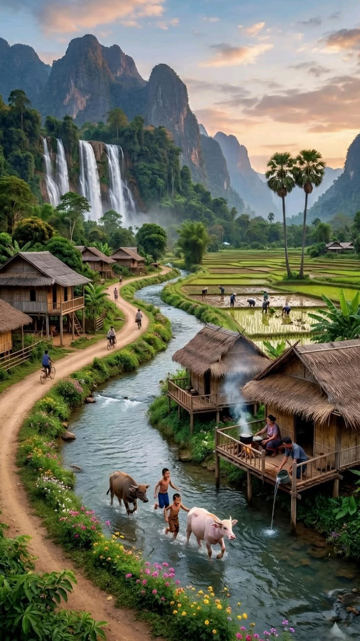 🌿 Peaceful Village Life