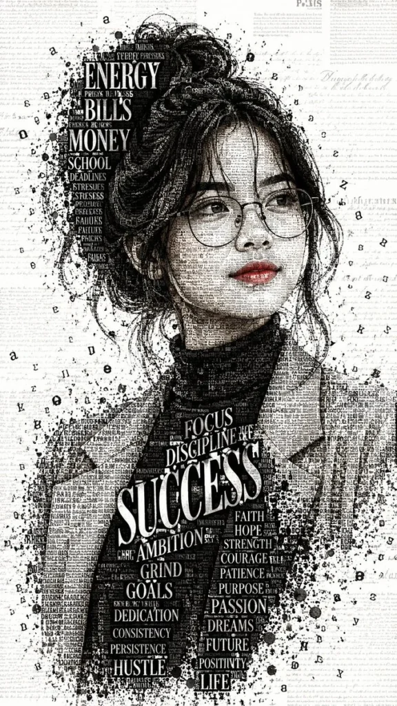 Photo made of words