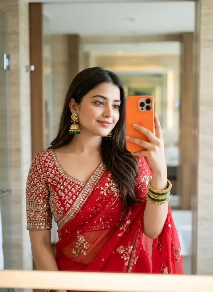 South Asian woman in saree
