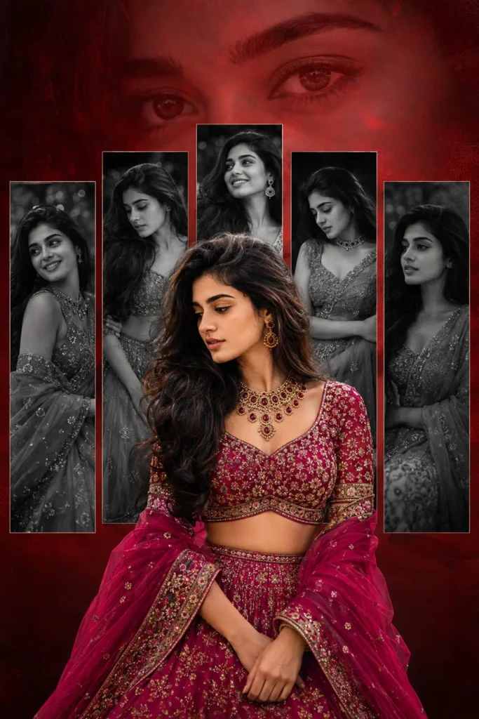 South Indian Woman Collage