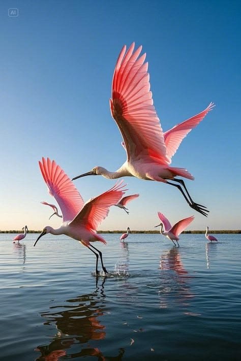 🦩 Flamingos in Flight