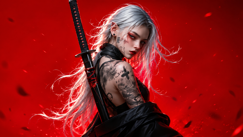 Cute Girl With Sword