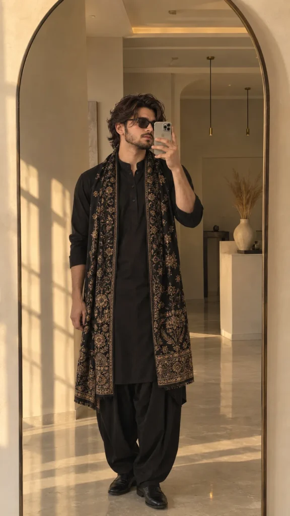 Warm Arched Mirror Fashion Selfie