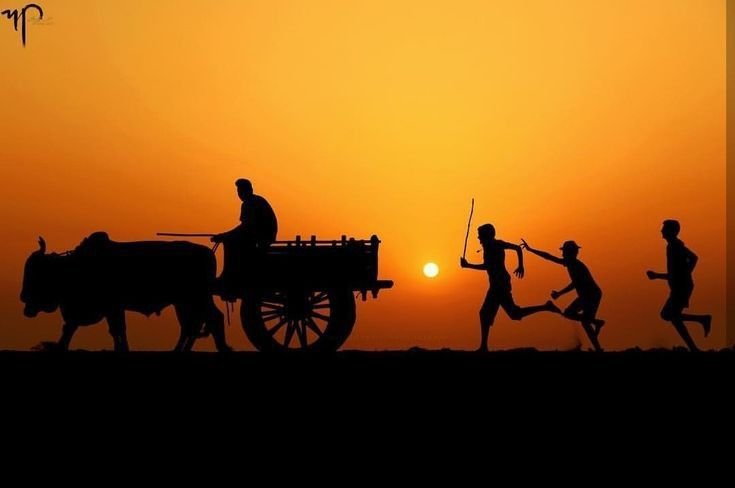 🌅 Village Life at Sunset
