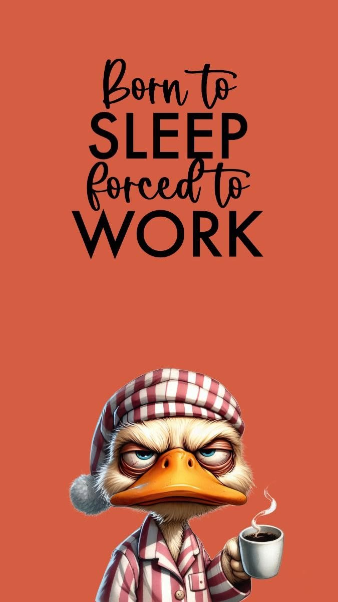 Sleep vs Work: Funny Motivation Wallpaper for Late-Night Hustlers