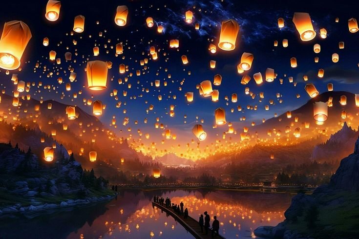 🏮 A Sky Full of Floating Lanterns
