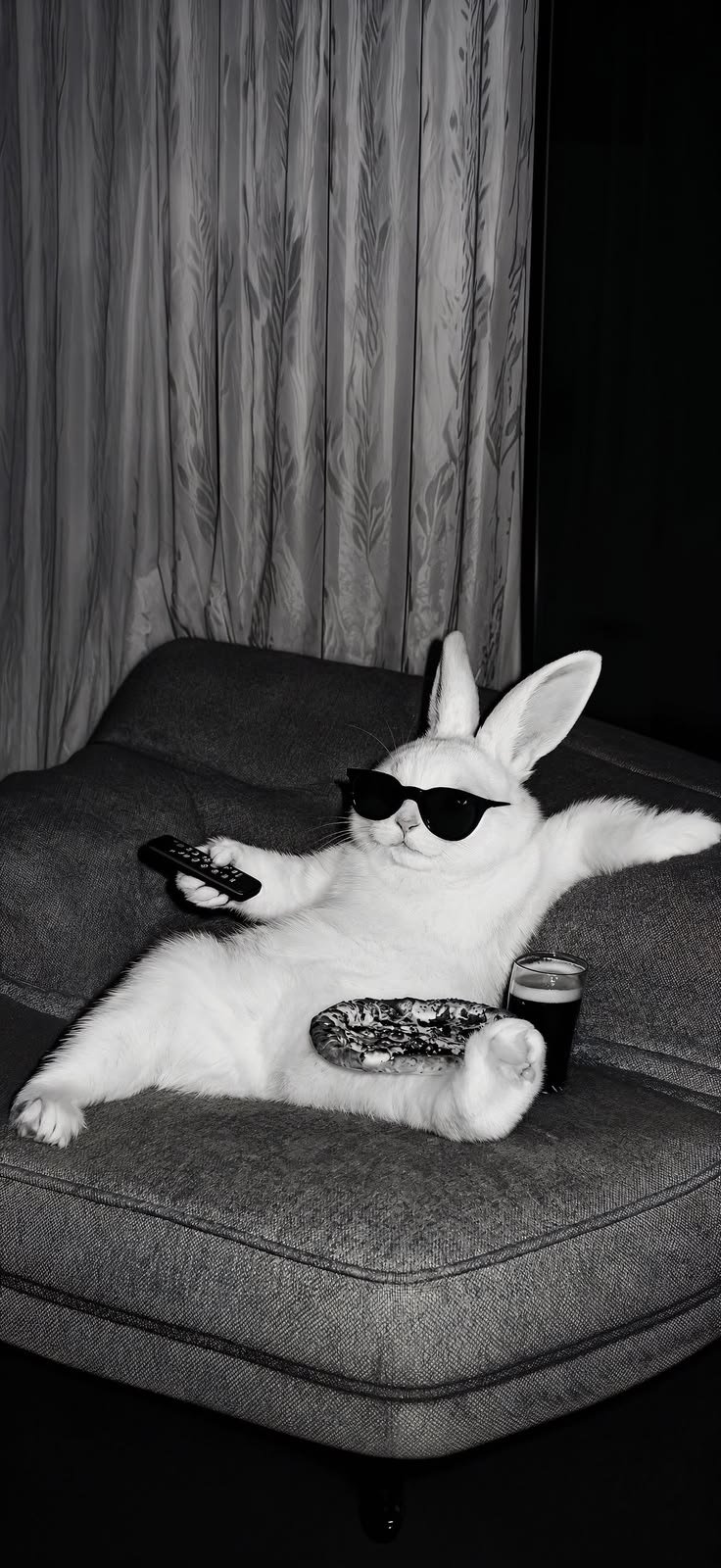 🐰 Ultimate Chill Mode: Cool Bunny Relaxing in Style