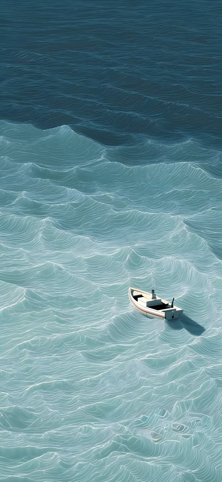 🚤 Lost at Sea: Minimal Ocean Waves & Boat Aesthetic