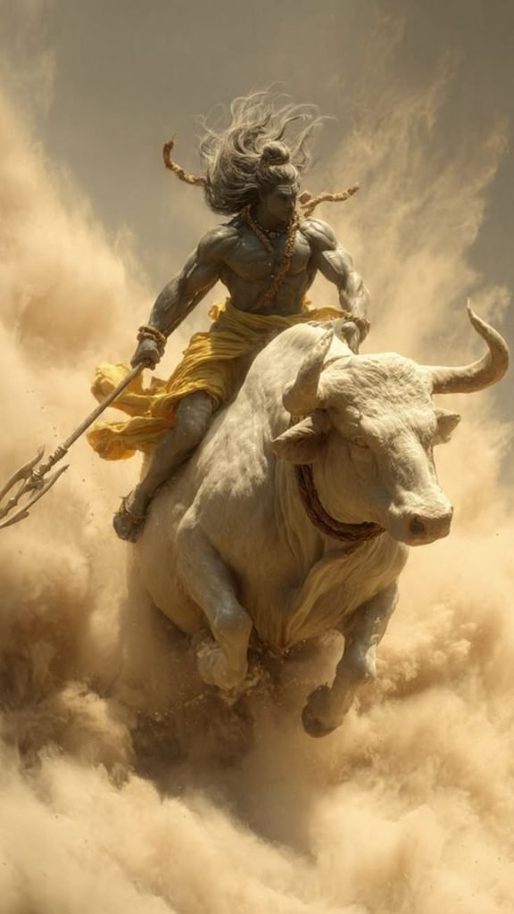 Lord Shiva Mahadev Riding Nandi – Powerful Divine Shiva Wallpaper