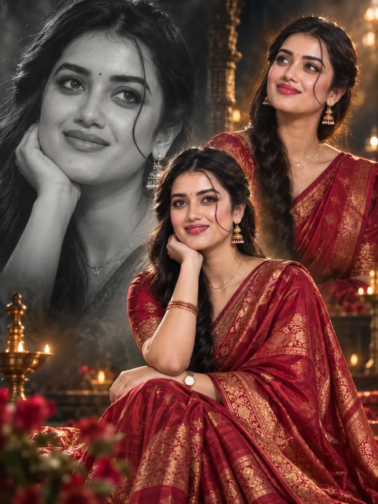 south indian portrait collage poster
