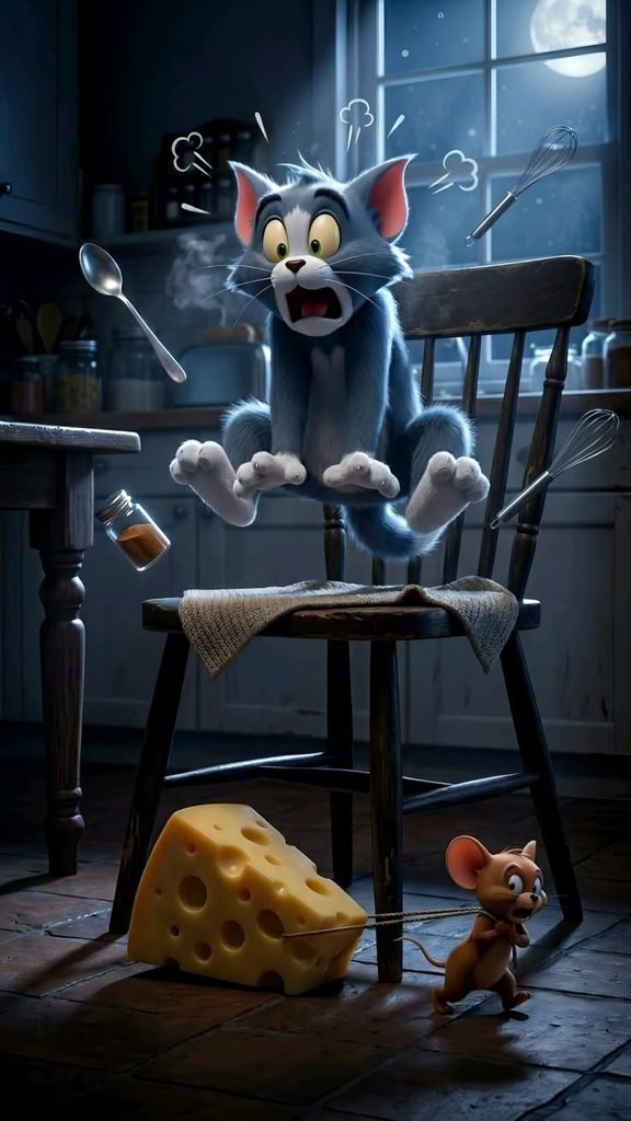 Jerry Sneaky Heist While Tom Is Shocked