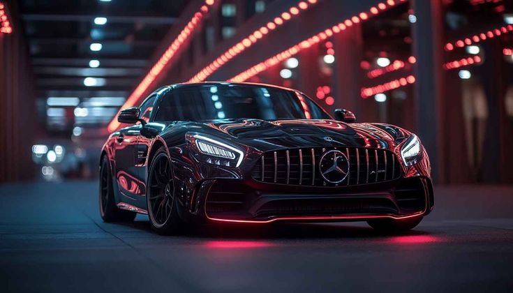 Black Mercedes-AMG GT Sports Car