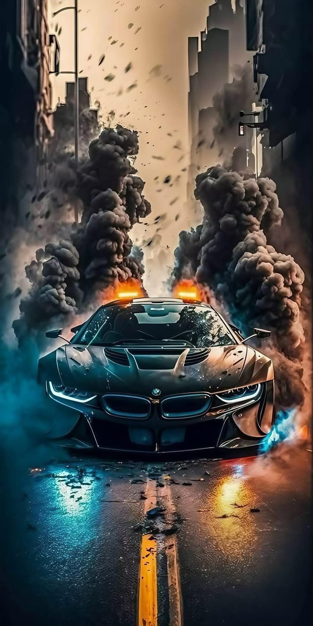Black BMW I8 Sports Car