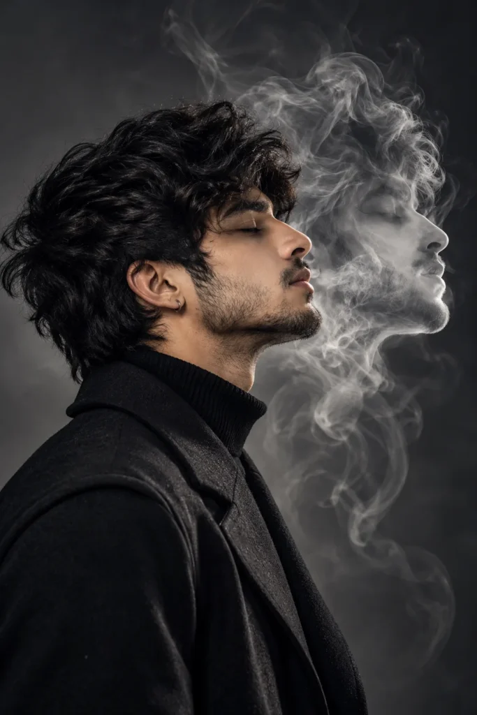 Echoes of the Soul | Ethereal Smoke Portrait 🖤🌫️
