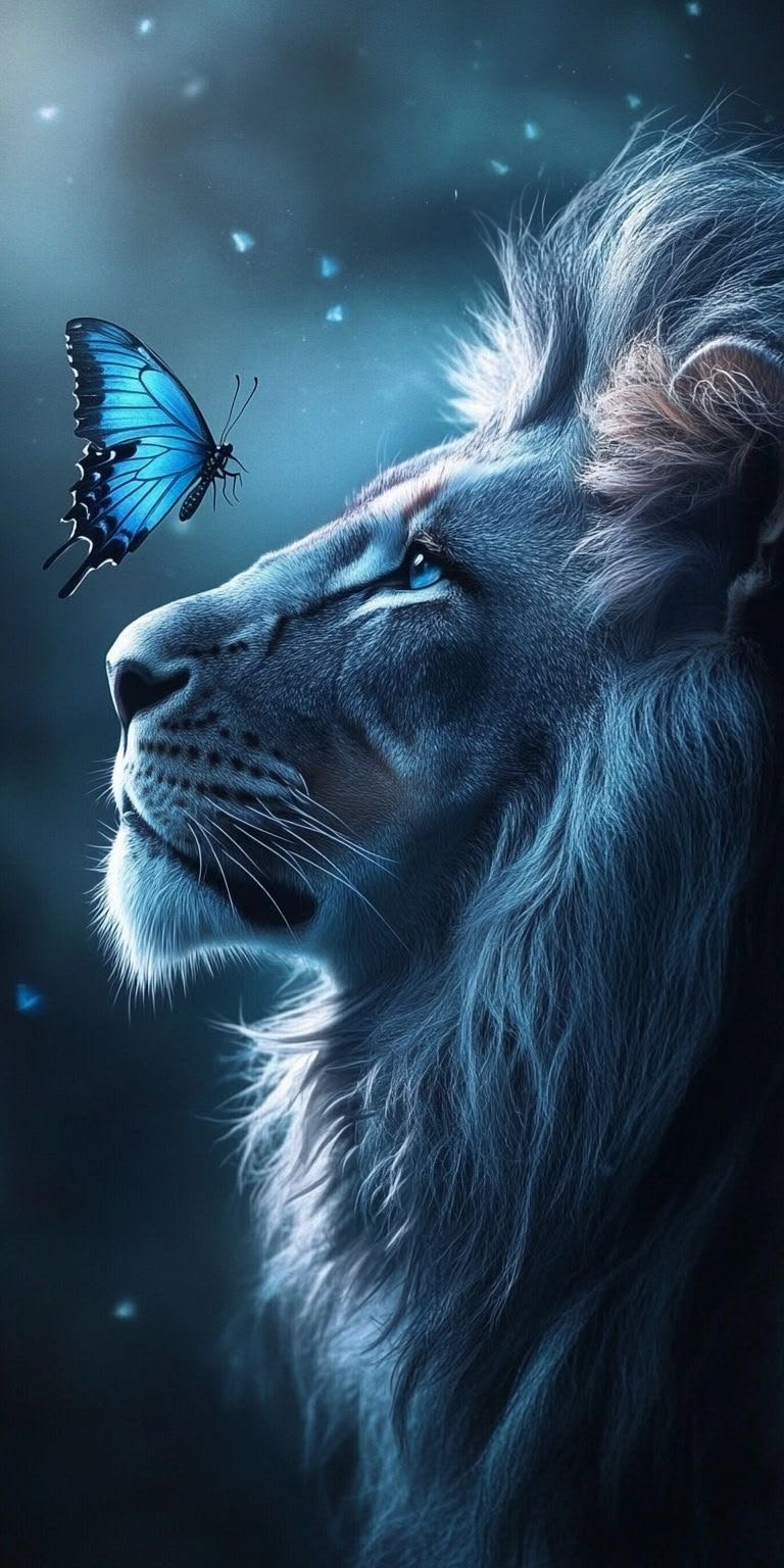Lion In Profile Looking