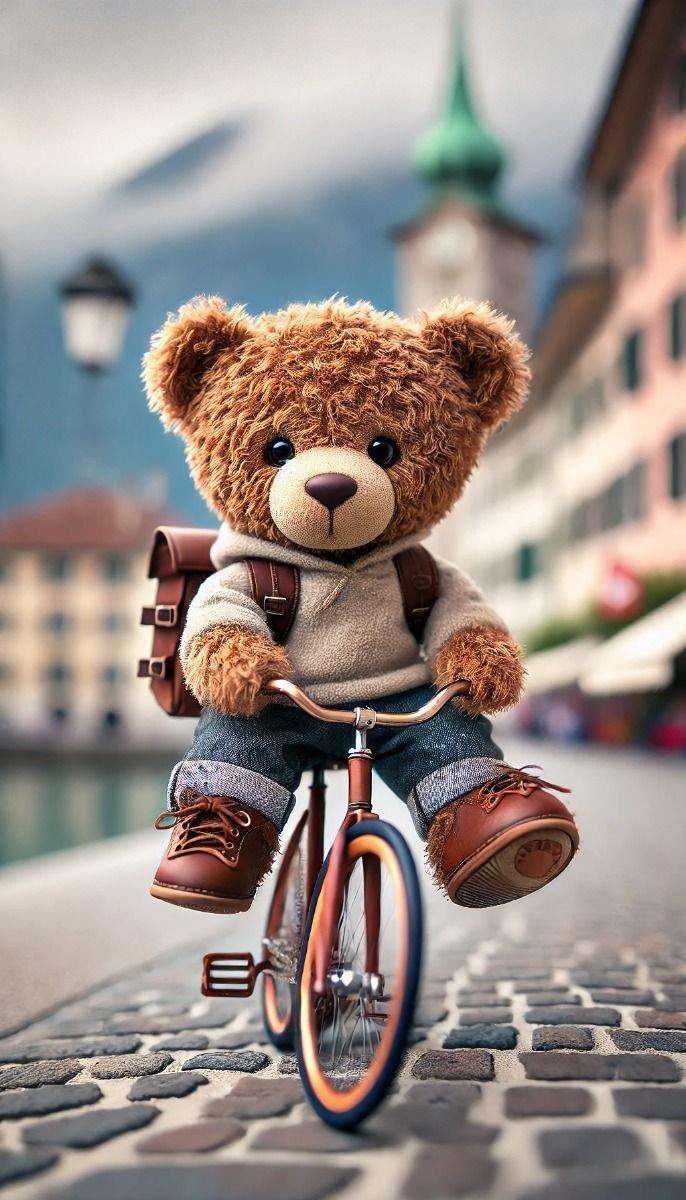 Teddy bear Cycling