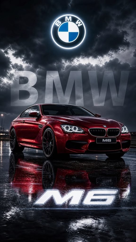 Red BMW M6 Coupe Parked
