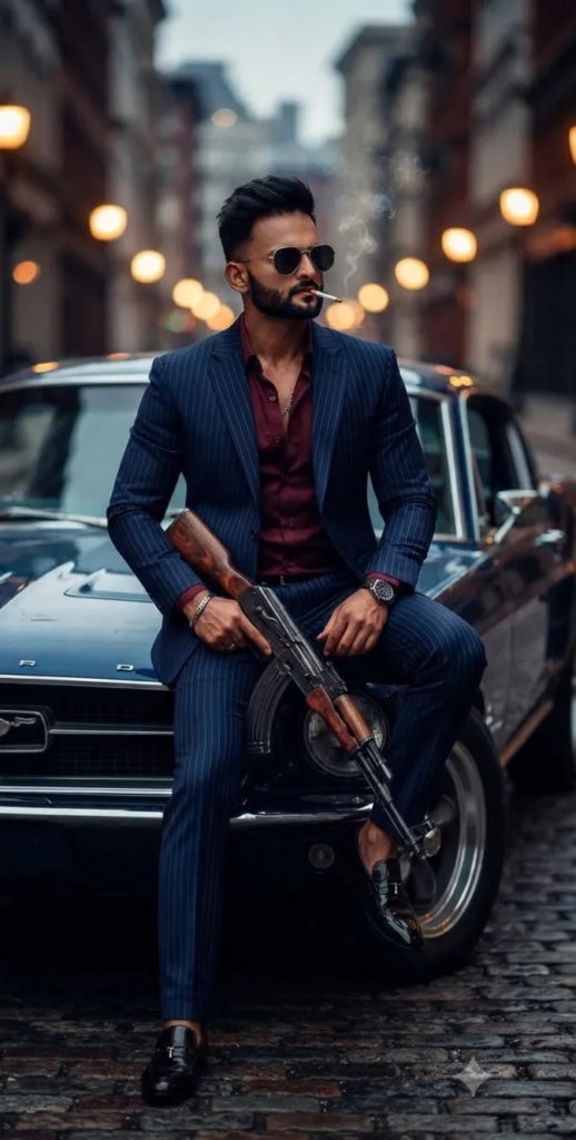 Gun and car