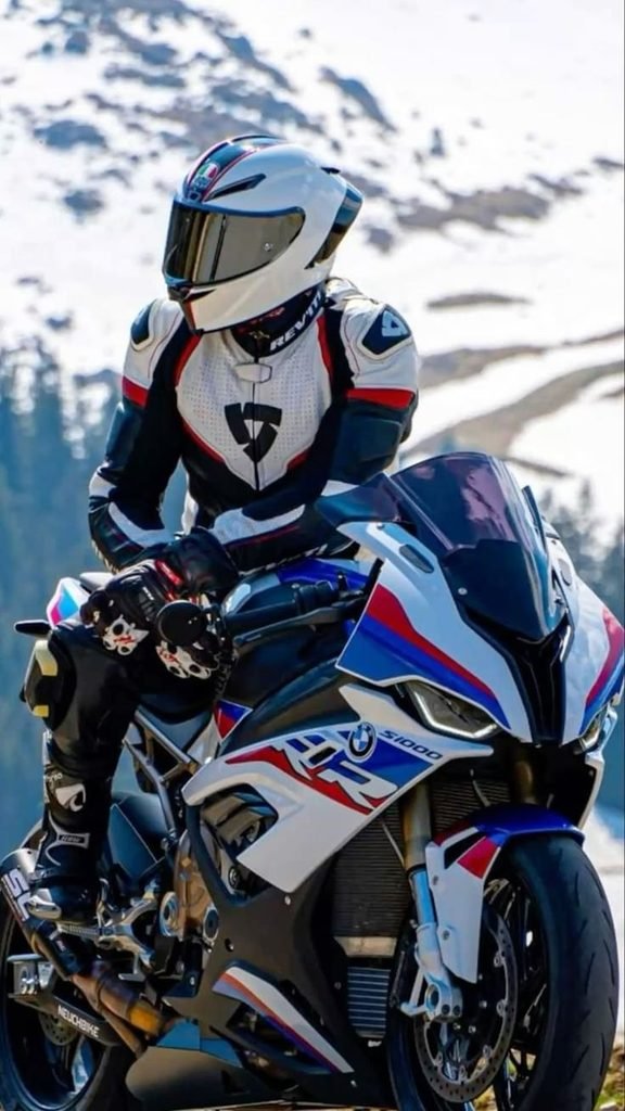 Rider On A BMW S 1000 RR Sport Bike