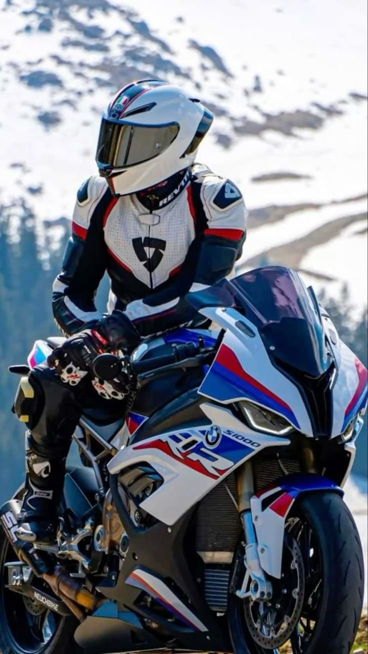 Rider On A BMW S 1000 RR Sport Bike