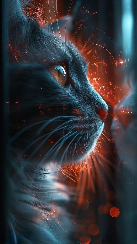Dark-Furred Cat