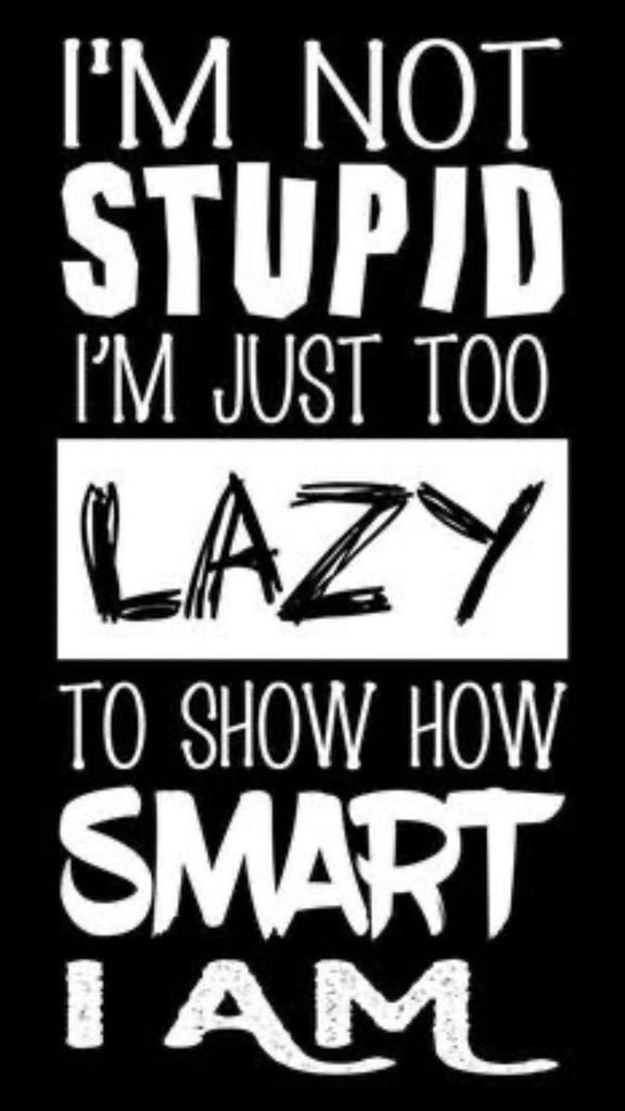 I’m Not Stupid, I’m Just Too Lazy to Show How Smart I Am 😎